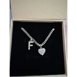 Sewyer Dainty Silver Initial Anklets for Women 14K Plated Initial F